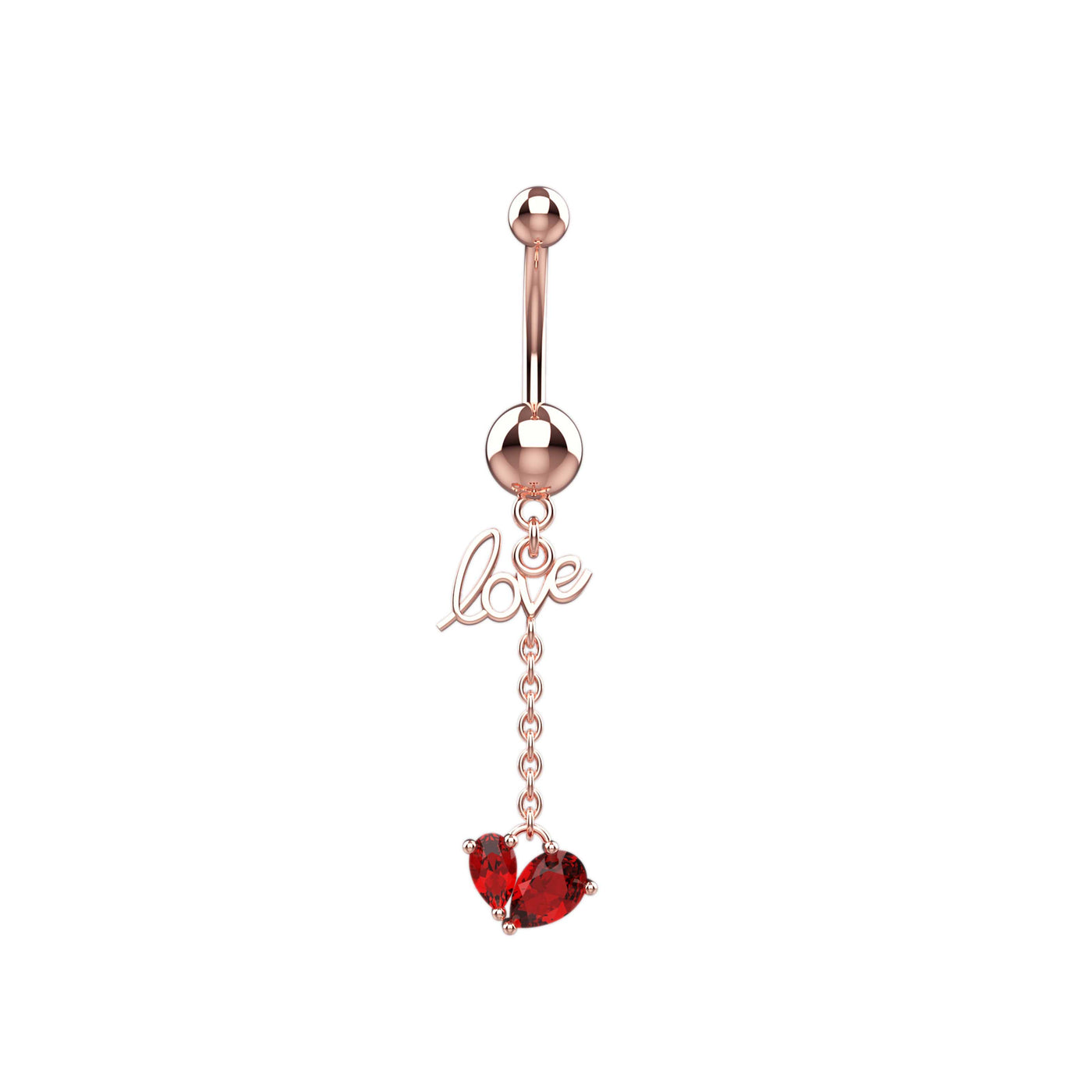 Love & Heart Shape Belly Button Piercing Jewelry