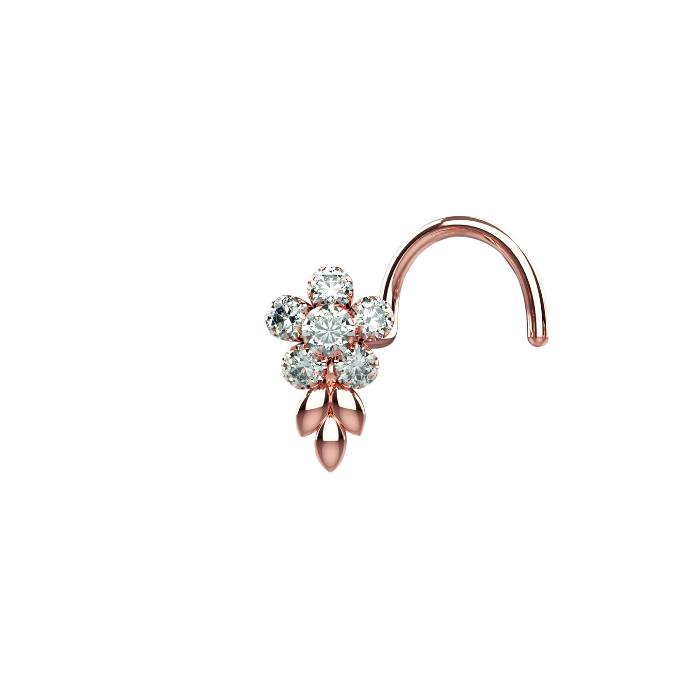 Daisy Flower Tiny Gold Plated Nose Stud