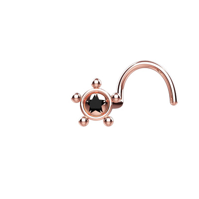 Dainty star nose rings 