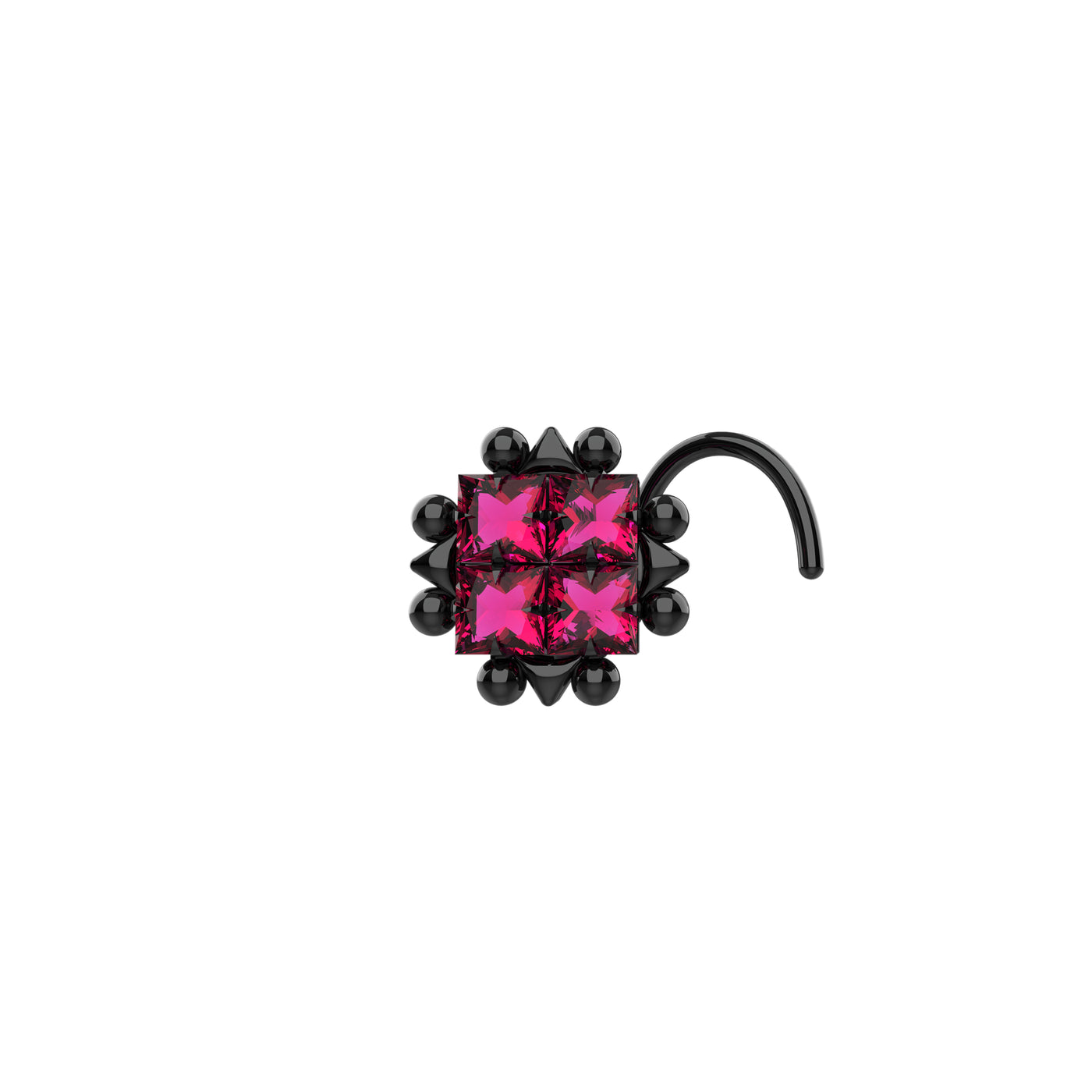 pink sapphire custom nose jewelry