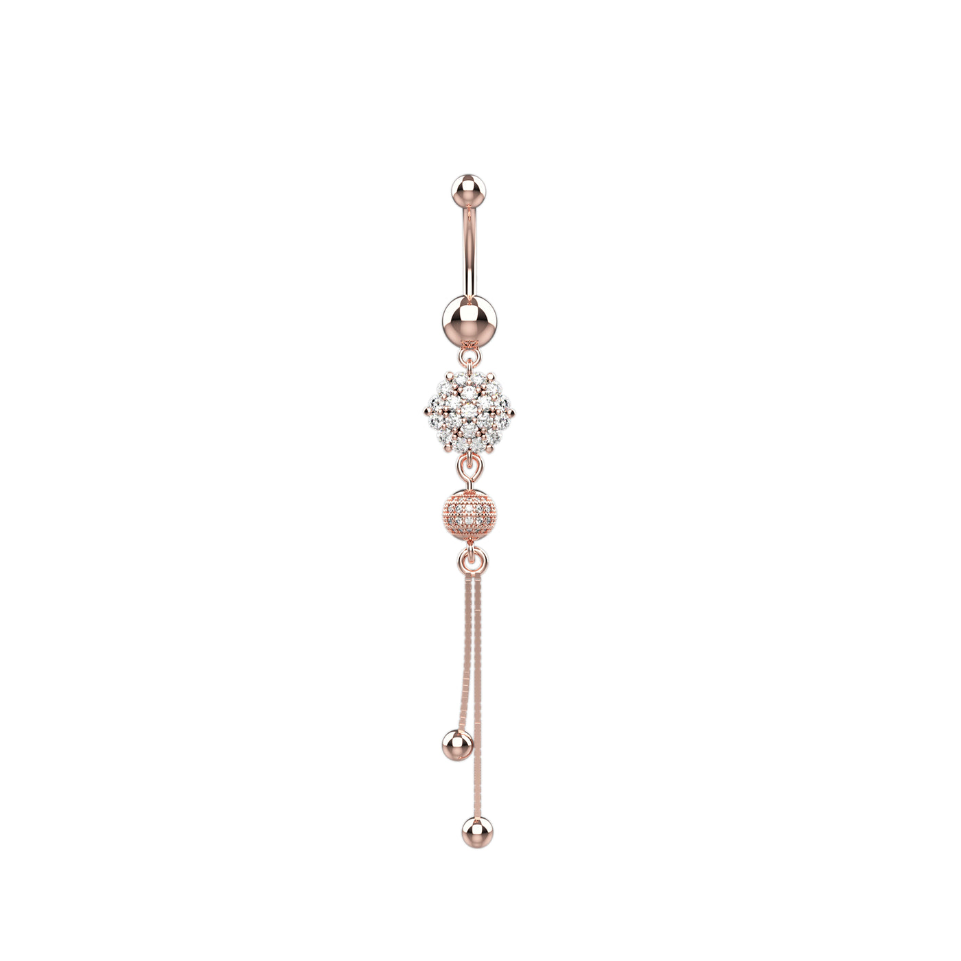 CZ Diamond Gems Belly Button Ring Piercing Jewelry