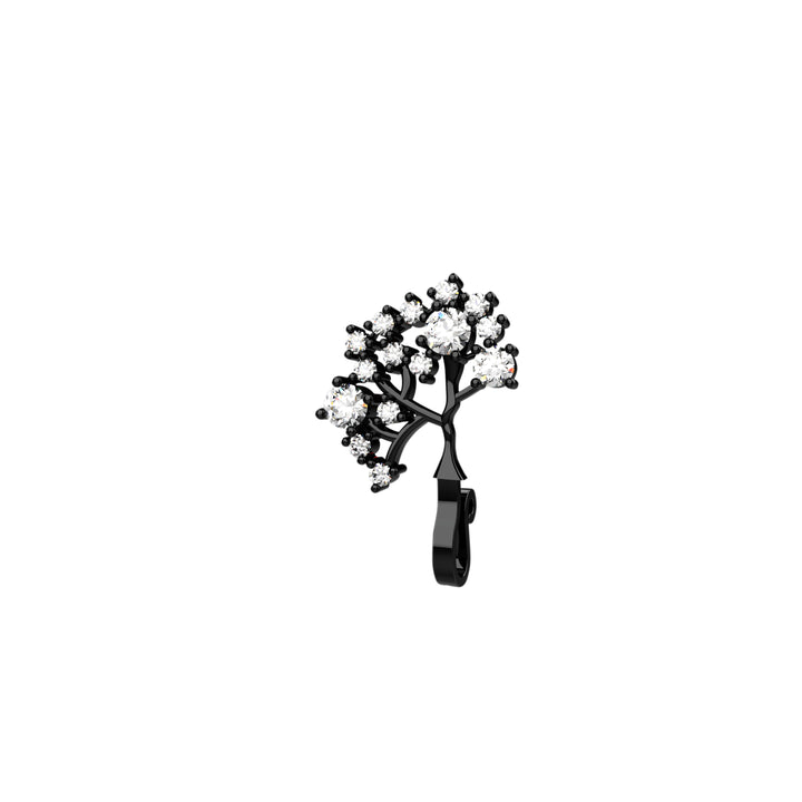 black tree nose cuff stud