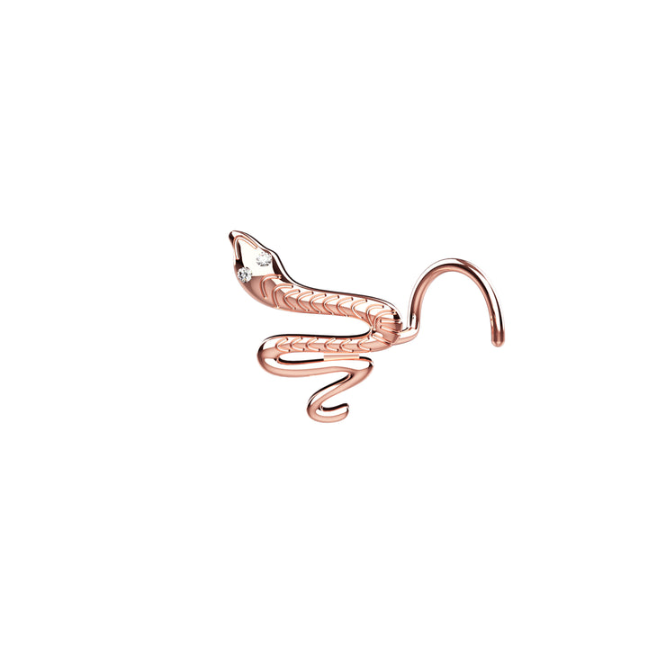 20g gold plated snake nose ring