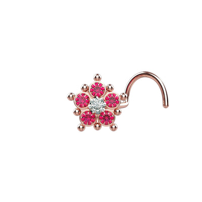 Dainty women's nose rings rose gold 