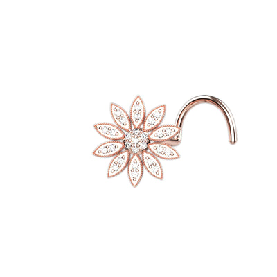 Rose gold  nose piercing jewelry 
