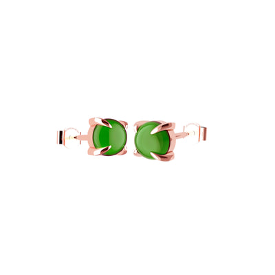 Emerald Gemstone Stud Earrings