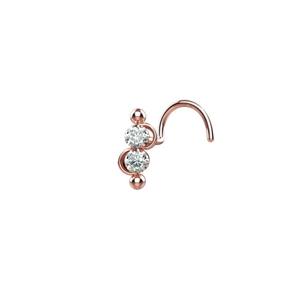 Crystal Clear Prong Nose Stud