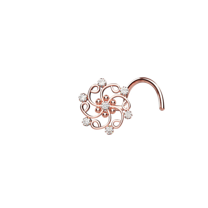 flower nose pin piercing