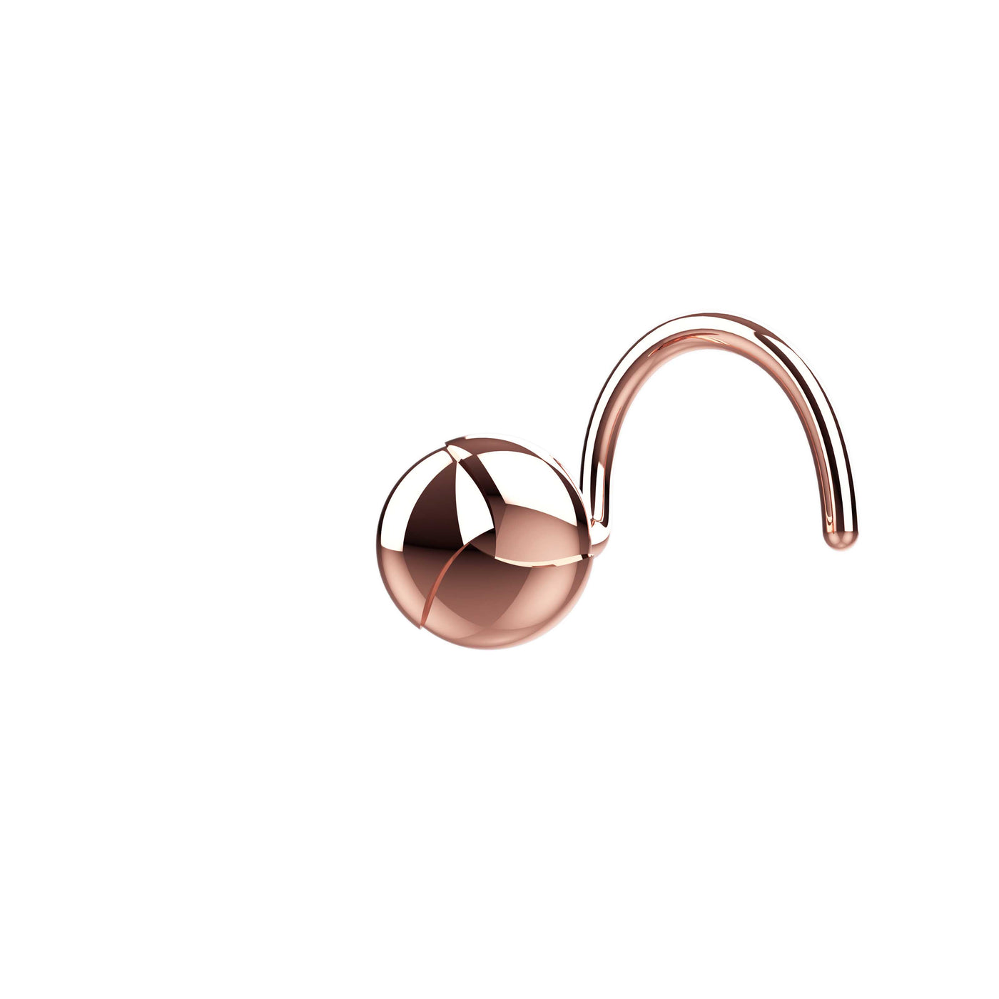 Traditional rose gold nose jewelry