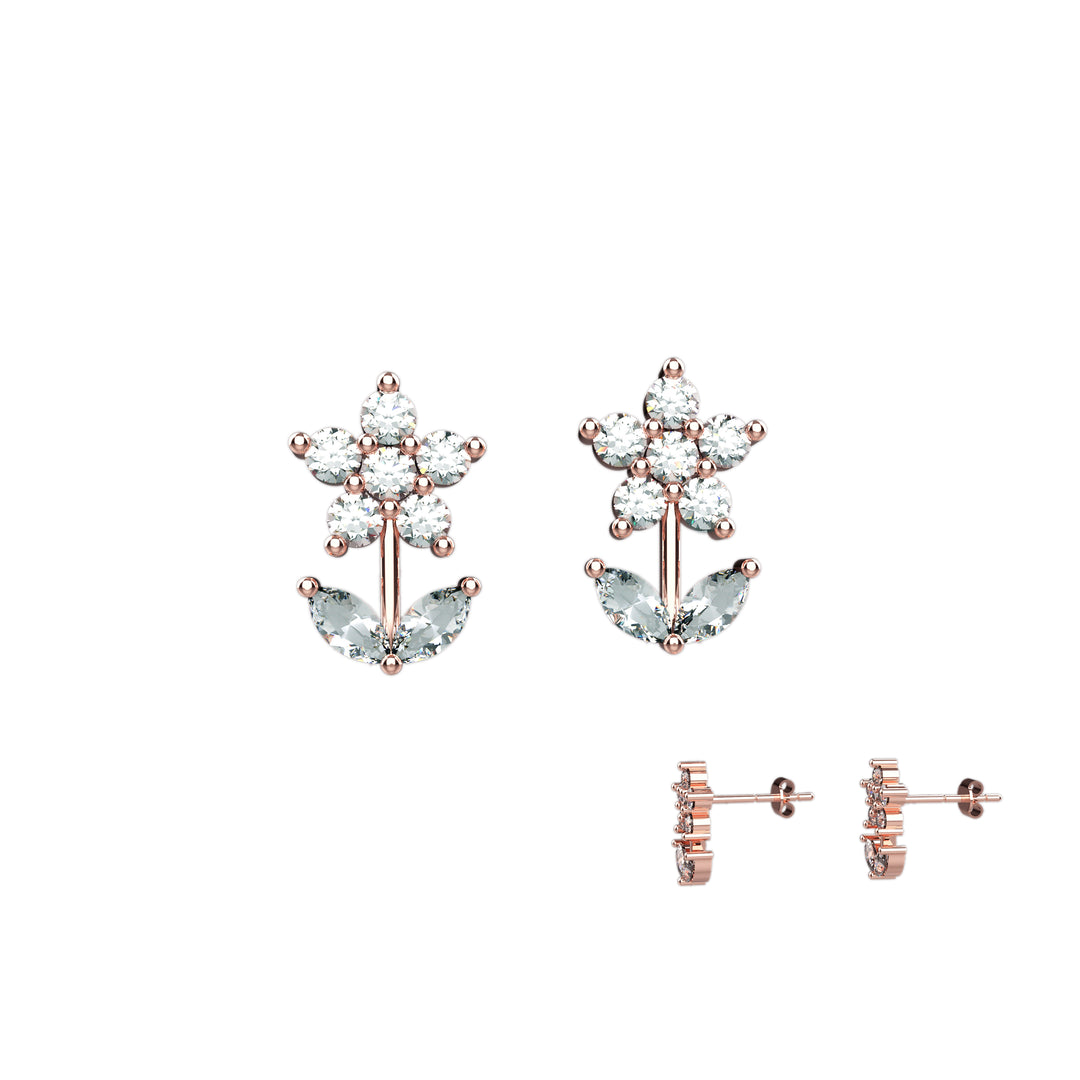 Handmade beaded earrings – lightweight silver drops