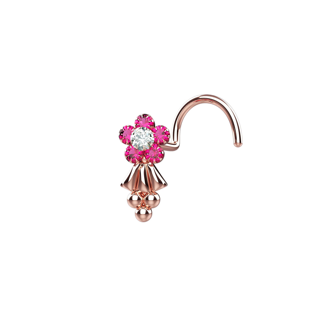 ruby sapphire nose ring