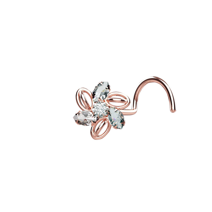 Triangle nose bone rose gold 