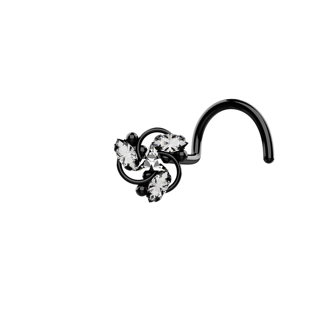 Artisan black nose ring studs