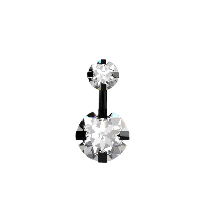 Clear Crystal Belly Button Ring