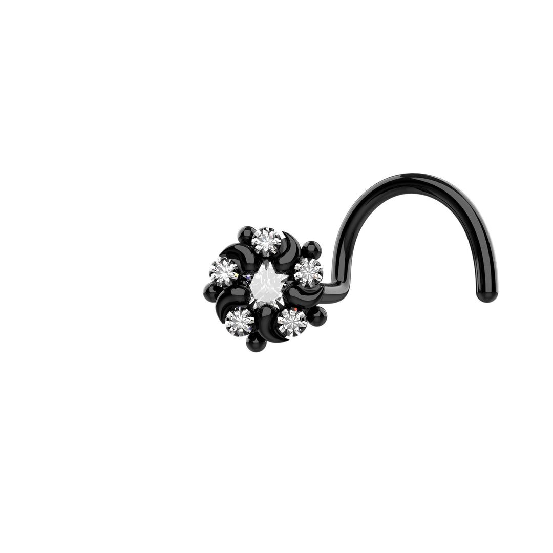 Nose piercing accessories black 