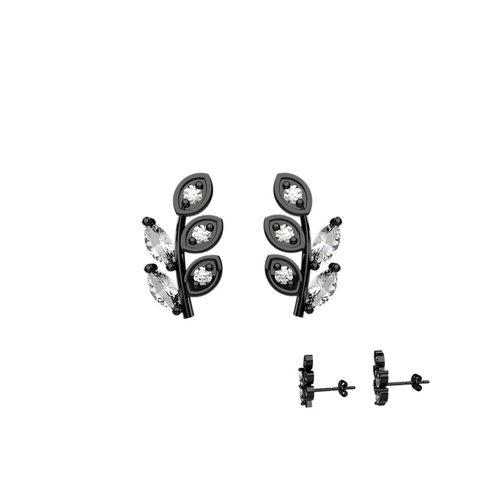 Delicate leaf earrings – stud design for women