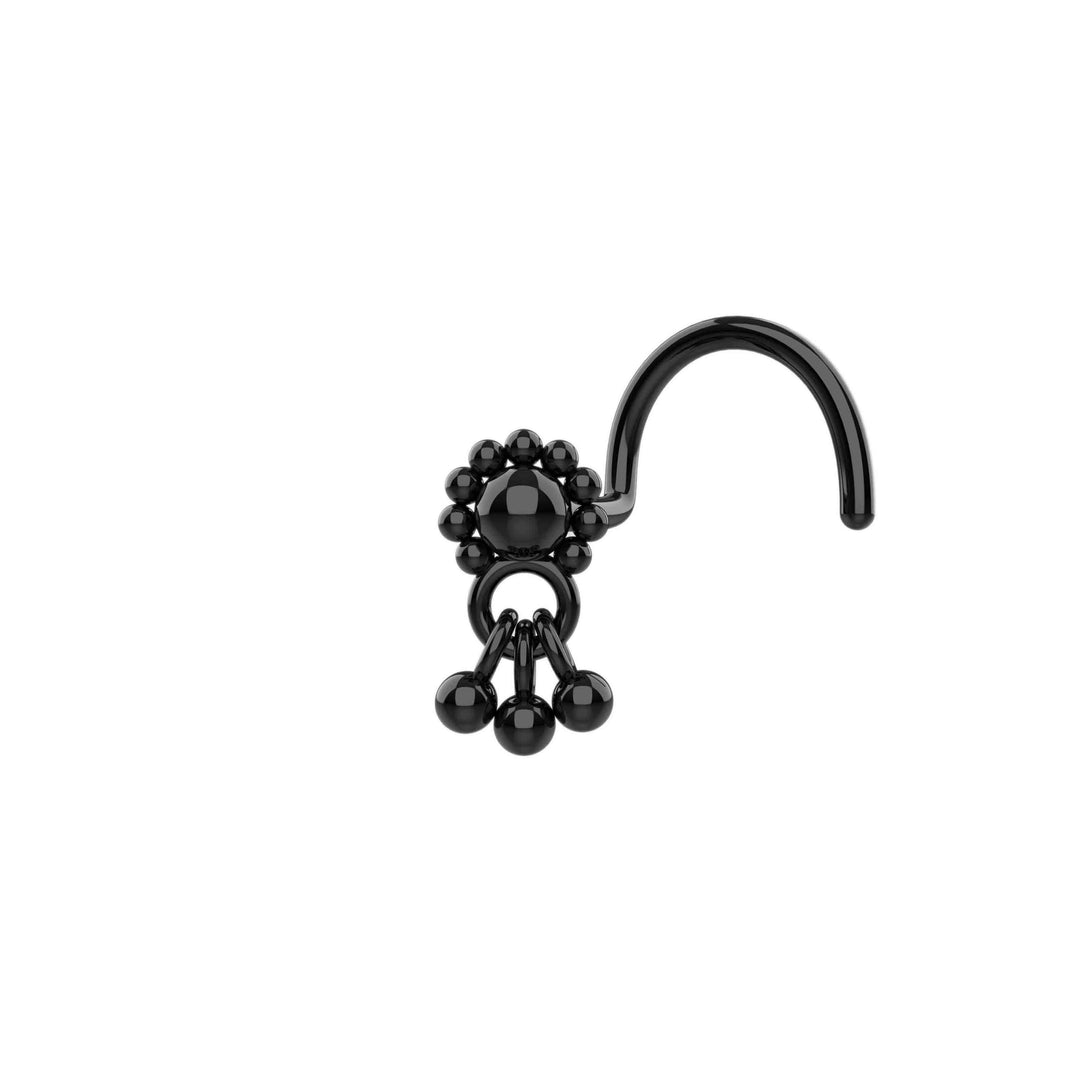 black nostril piercing jewelry