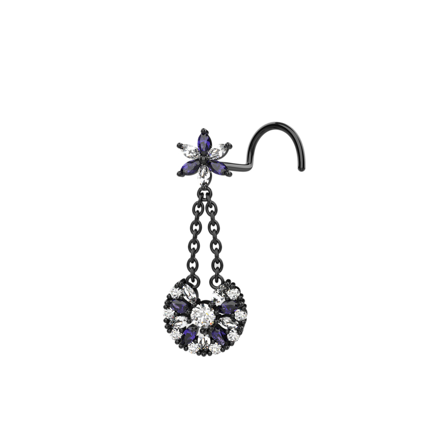 Daisy Cradle Dangle Nose Ring