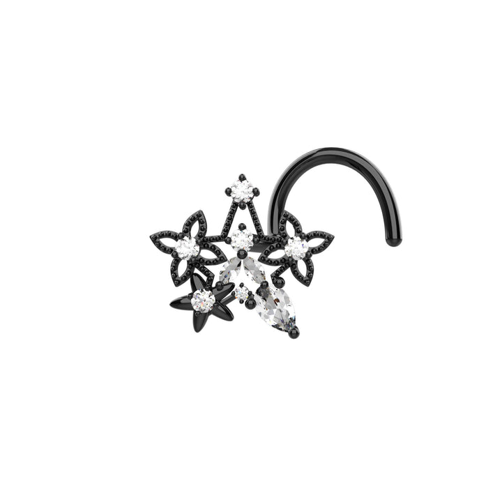 Traditional nose stud black