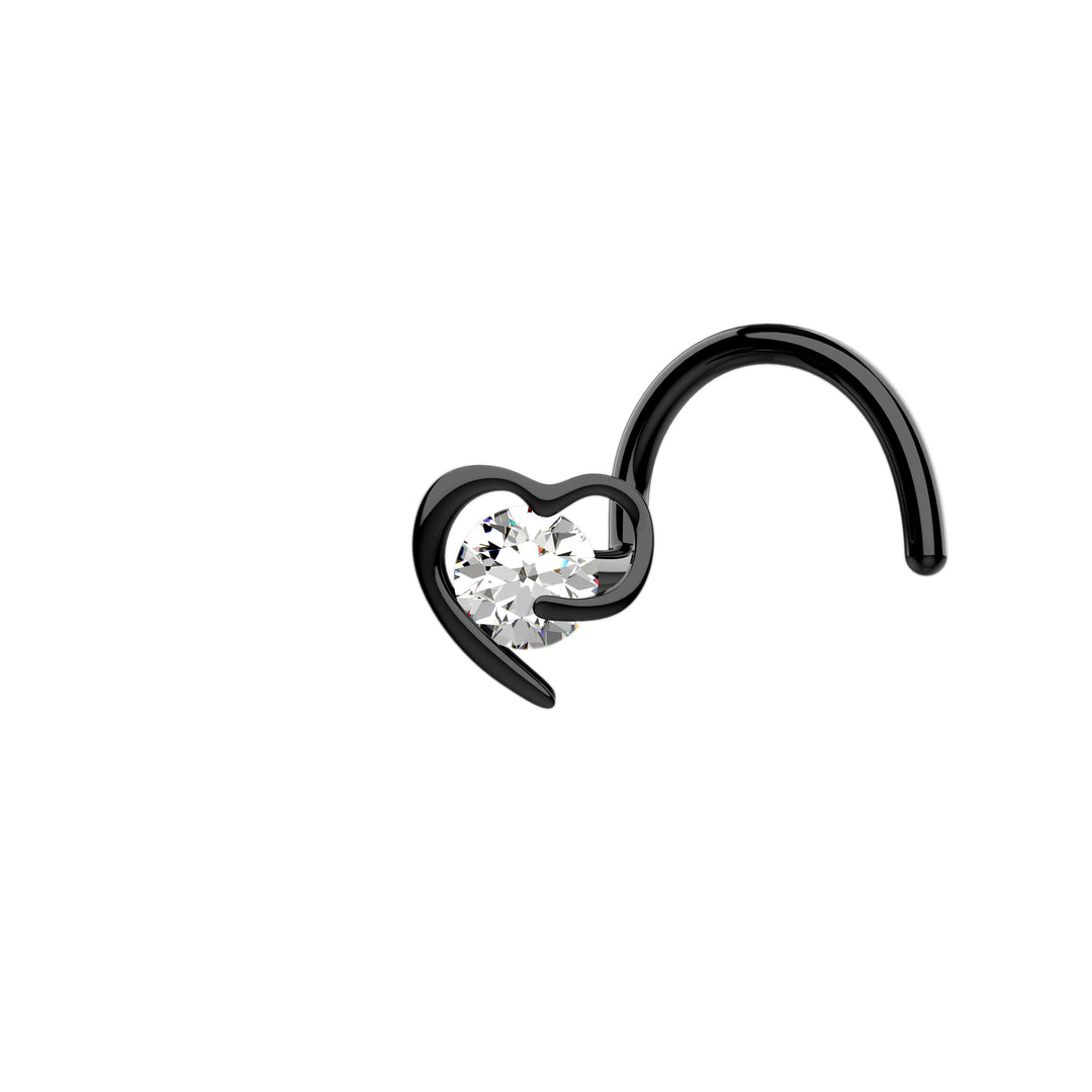 Romantic heart artisan nose rings