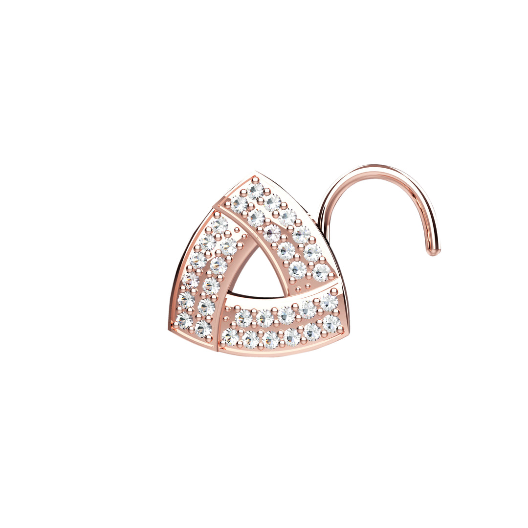 Big Triangle Shaped Nose Stud