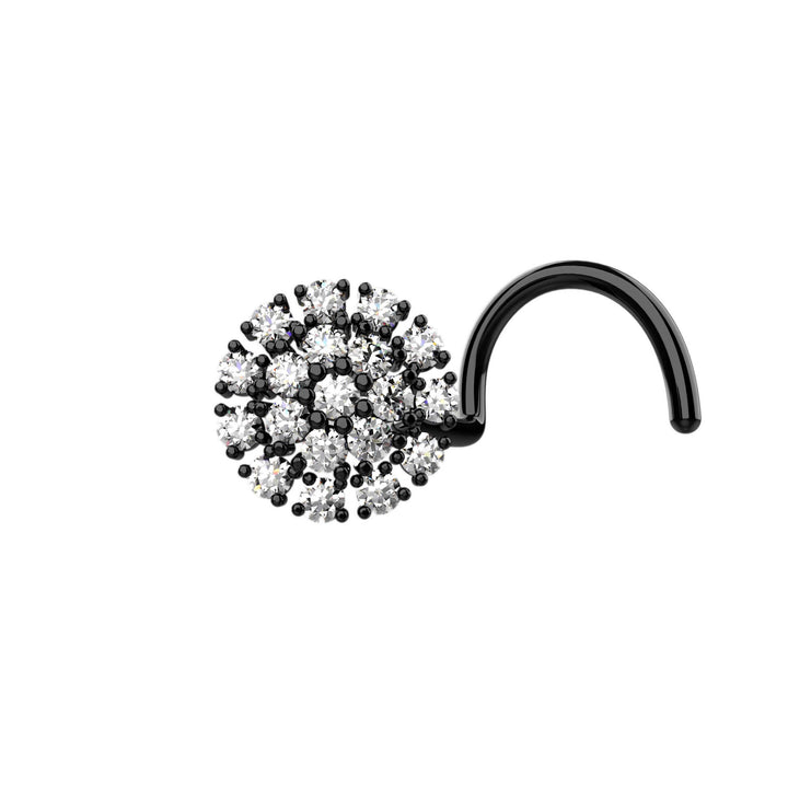 Clear diamond nose stud ring