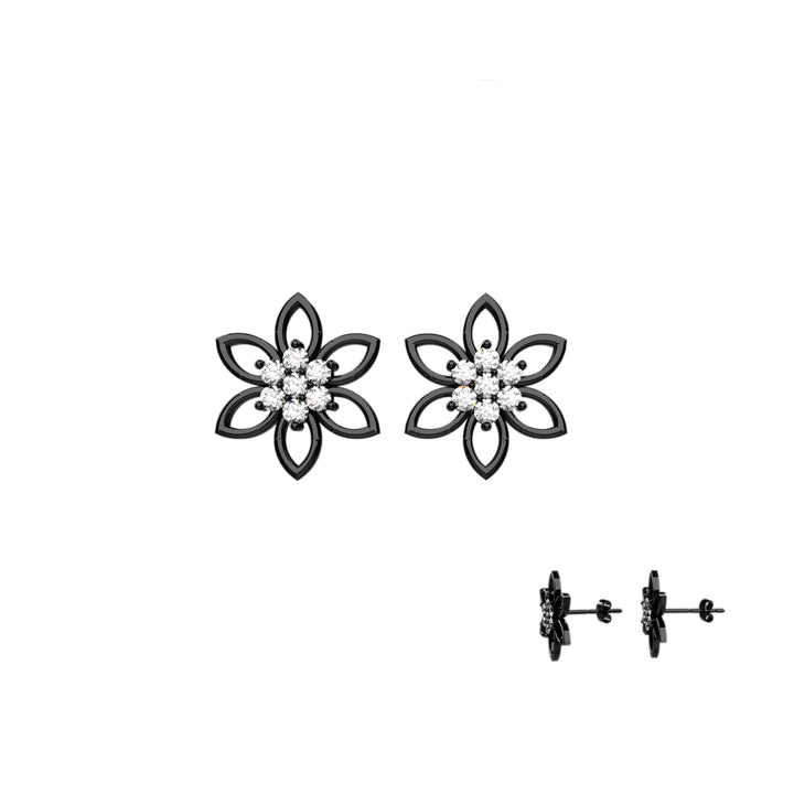 Gold floral earrings – stylish and minimal