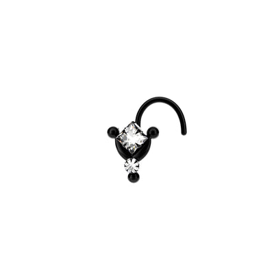 Cubic Zirconia Tribal Indian Nose Ring