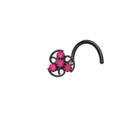 Ruby Twisted Wire Nose Pin