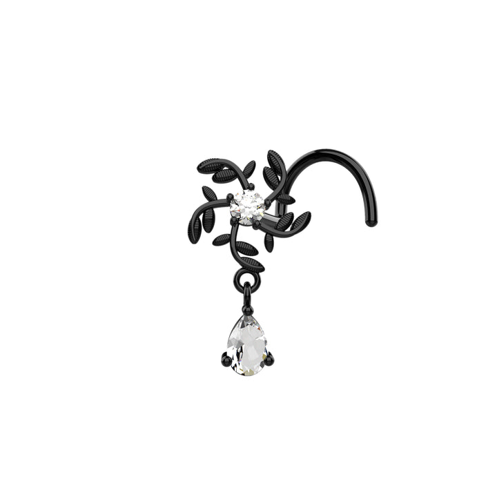 stylish gold dangle nose ring