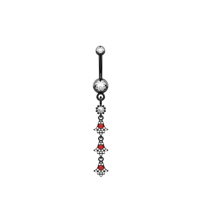 925 Sterling Silver Chandelier Shaped Belly Bar