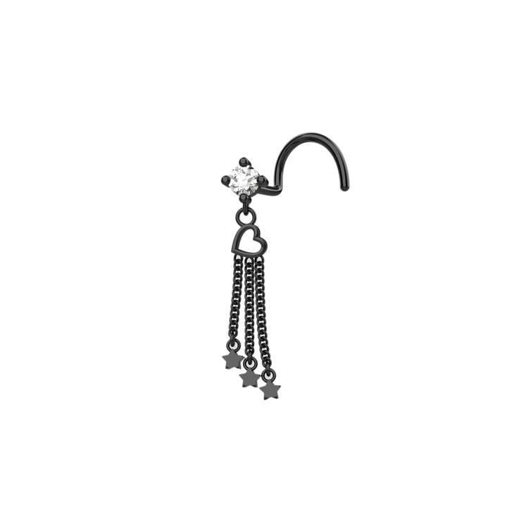 Elegant Drop Nose Piercing | Dangling Nose Ring Stud 