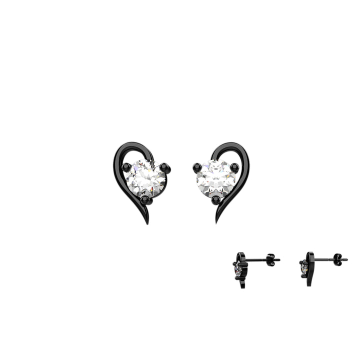 Minimalist heart earrings – everyday gold studs