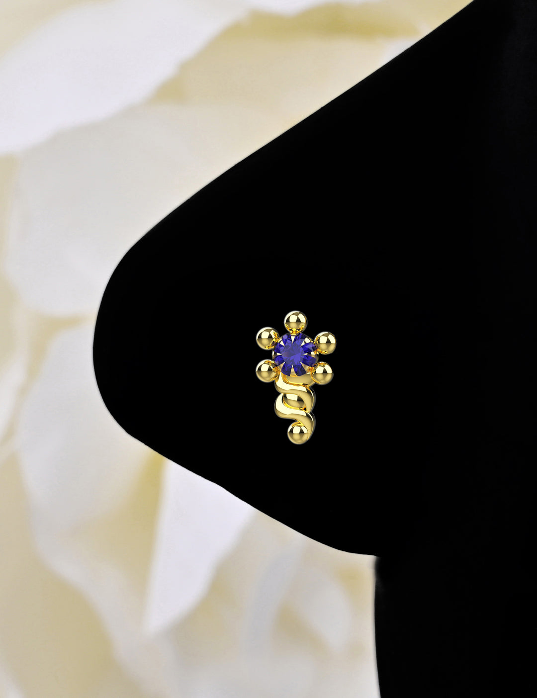 Sapphire nose stud