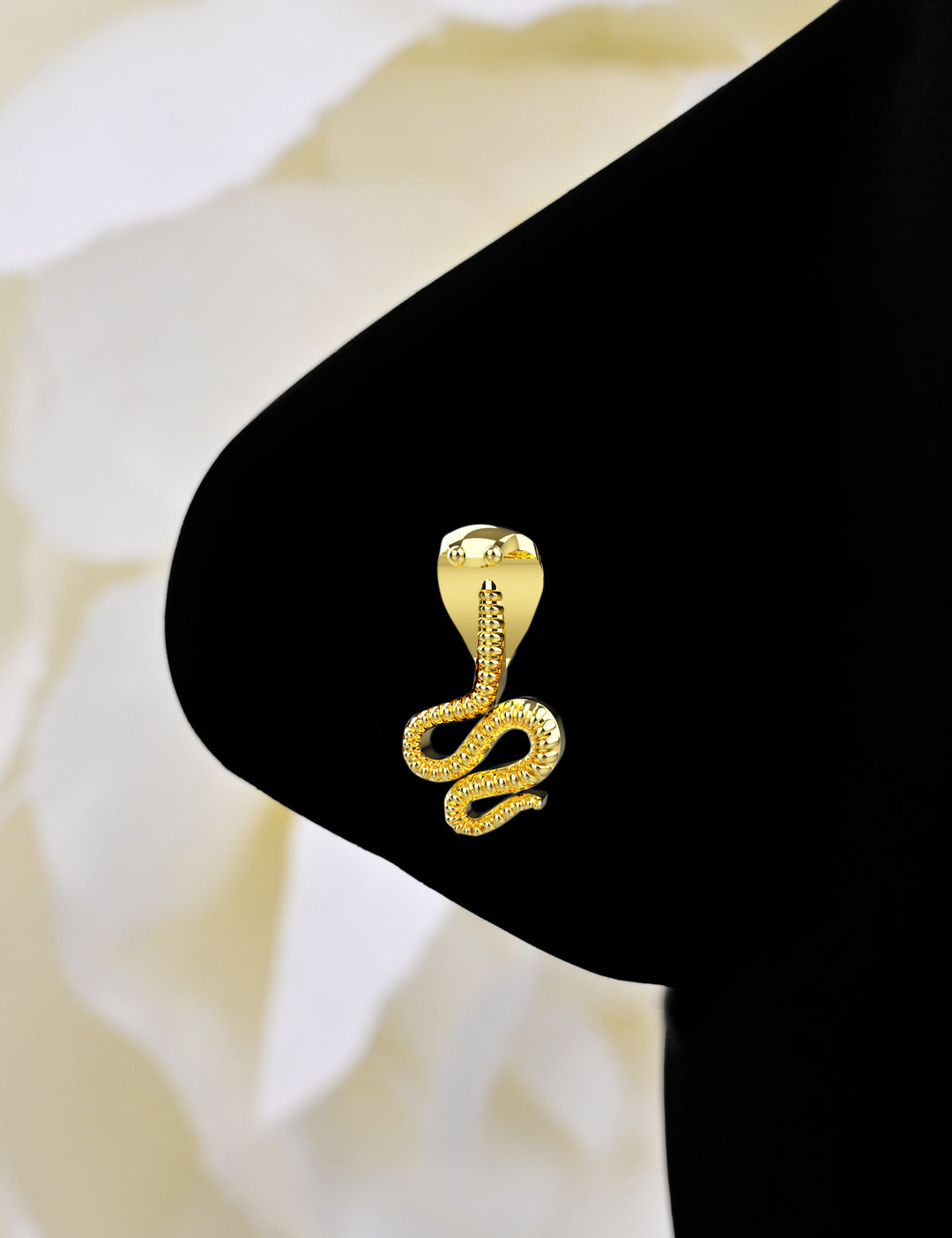 Snake Design Nose Stud – bold and stylish nose jewelry