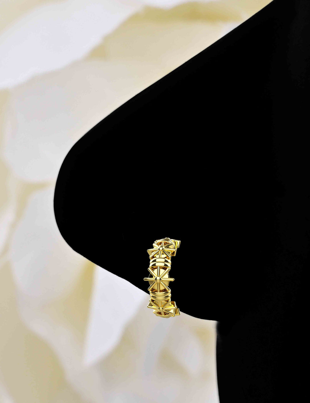 Small gold nose hoop