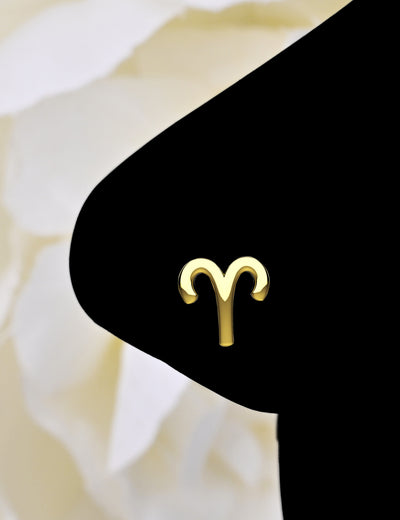 Aries Zodiac Sign Inspired Nose Stud