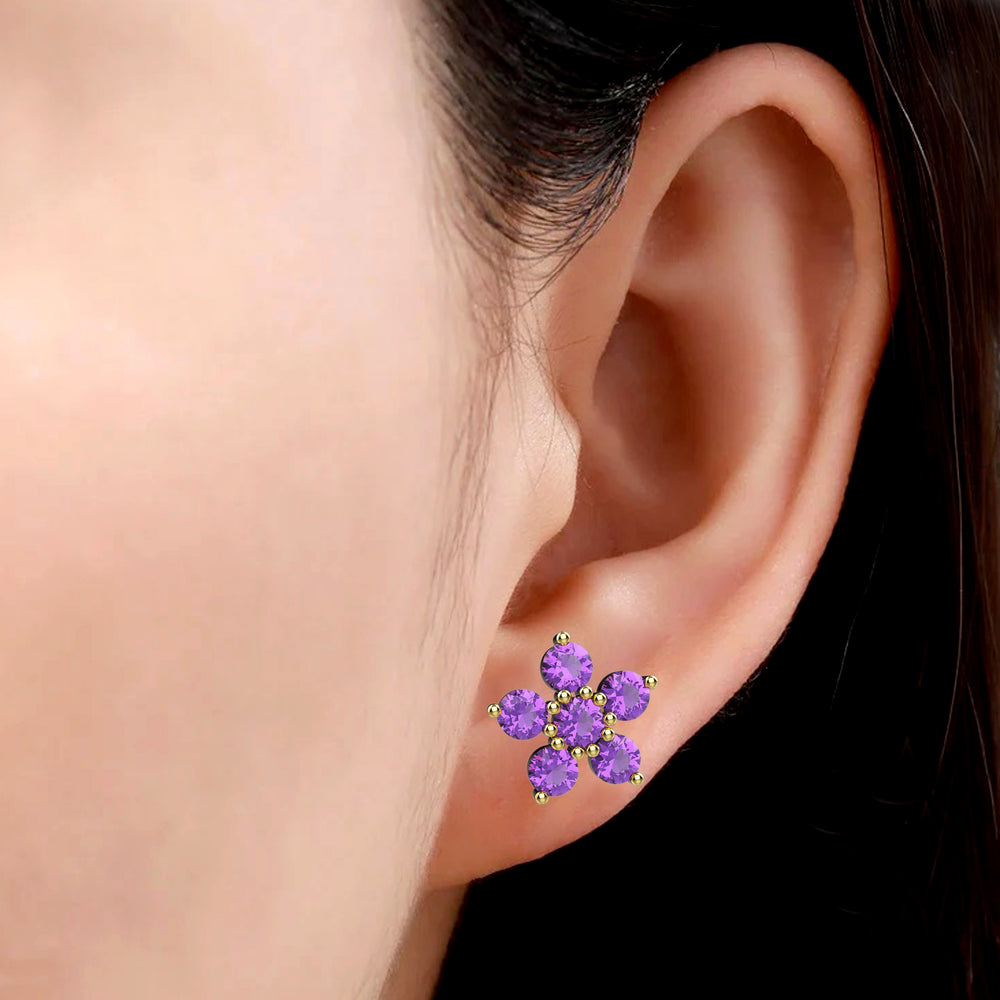 CZ Cluster Earring