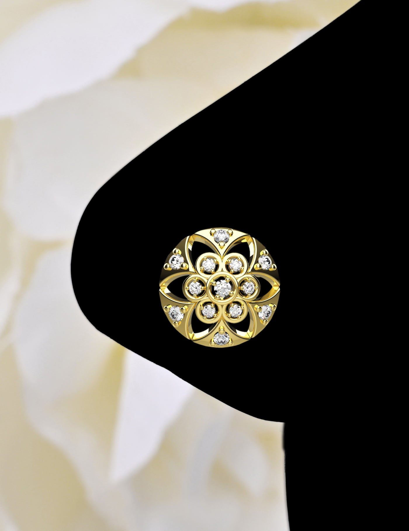Gold Plated Flower Nose Stud