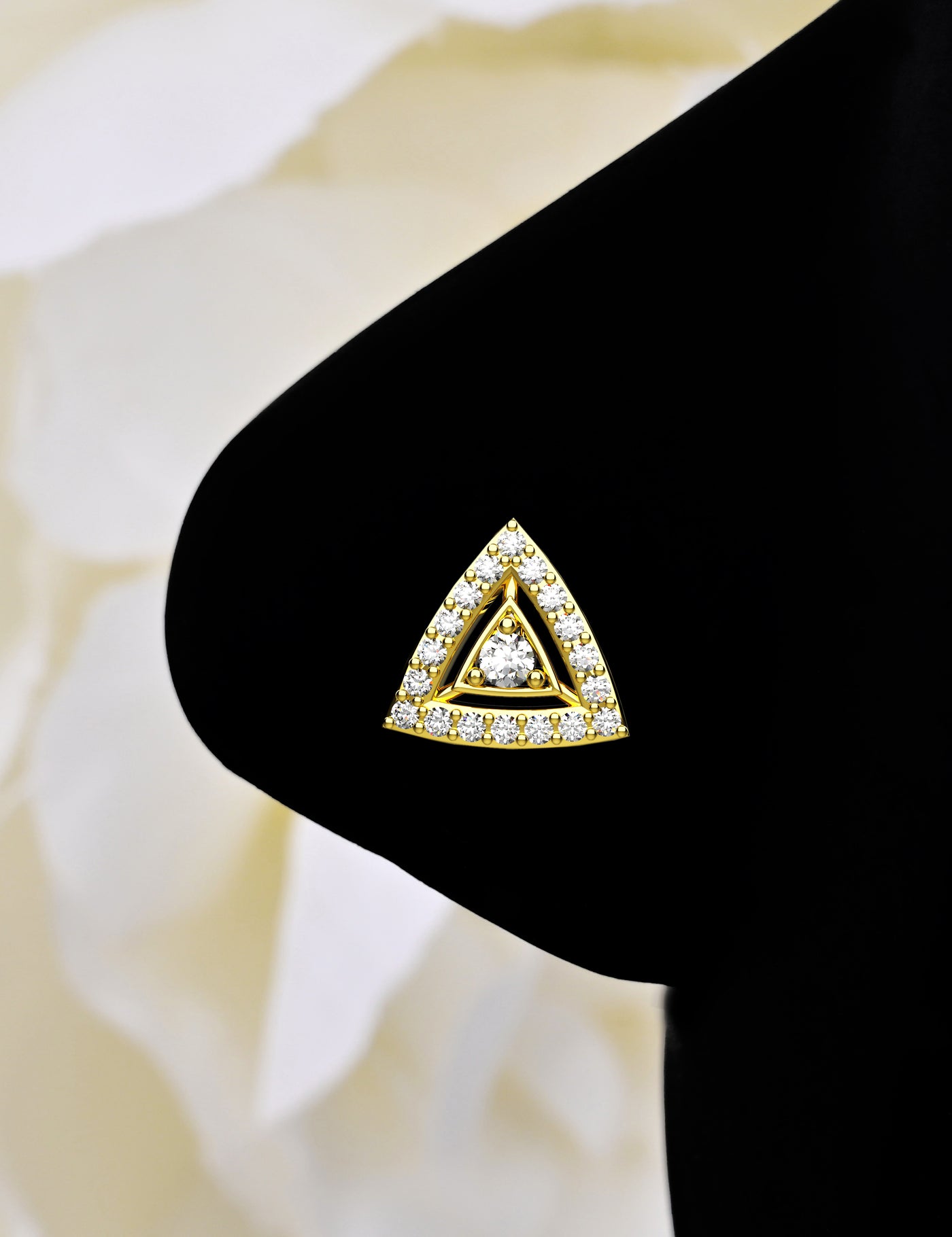 Triangle Gold Plated Nose Stud