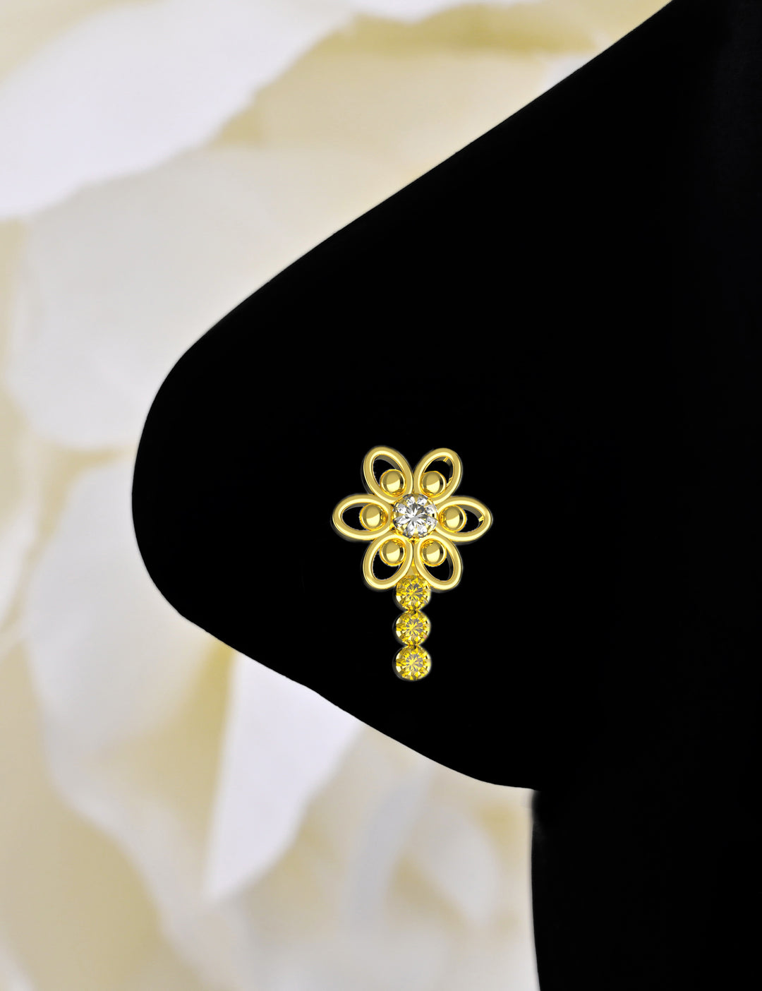 14ct yellow gold nose ring for a timeless style.