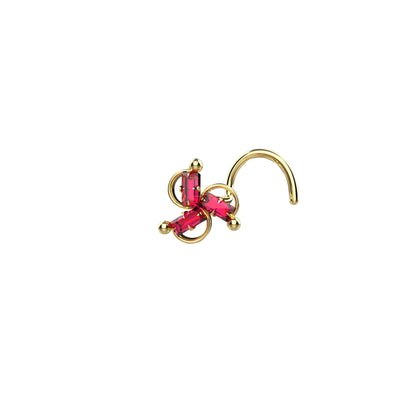ruby pink sapphire nose rings