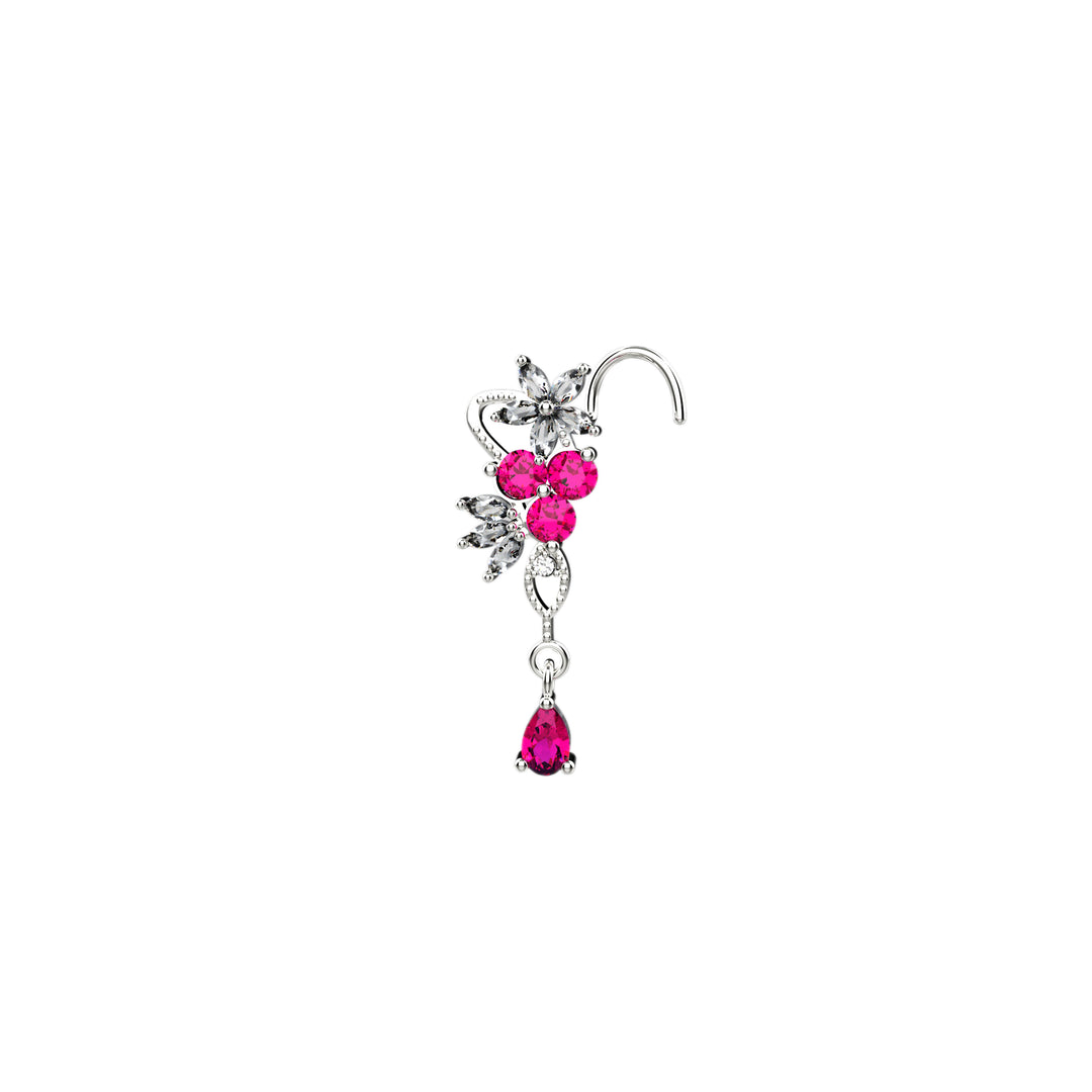 Nose ring with dangle charm