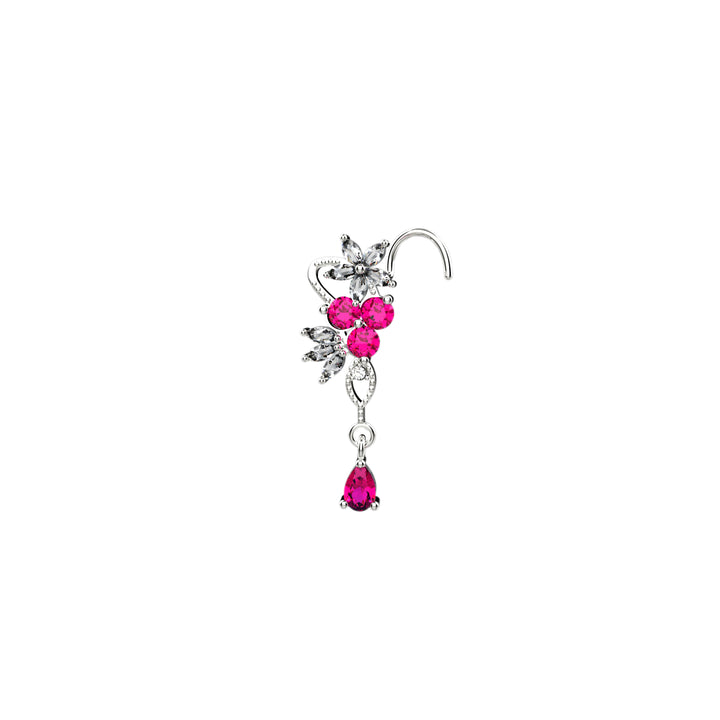 Nose ring with dangle charm