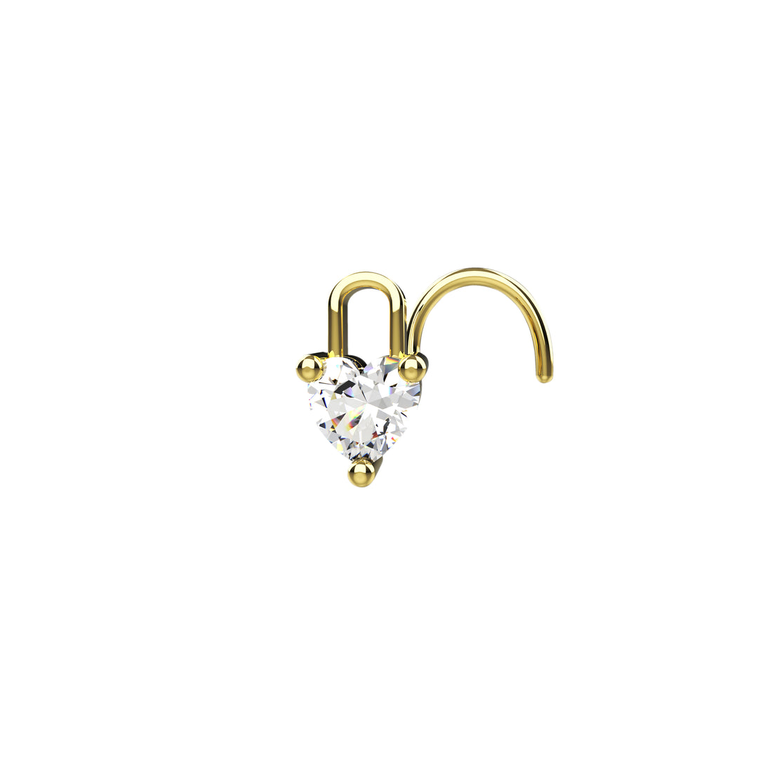 clear nose ring stud