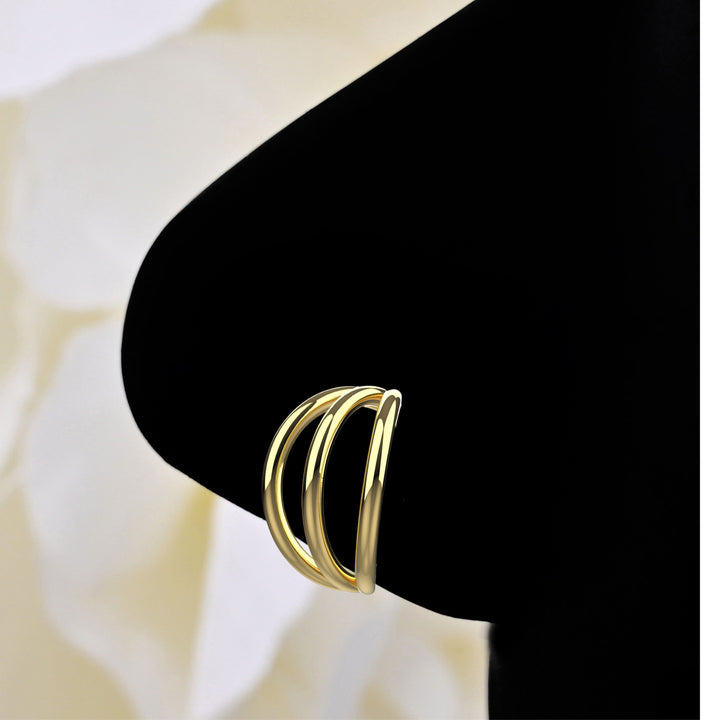 Nose Ring Hoop & Clicker Gold Hoop – Nose Piercing Jewelry for Women