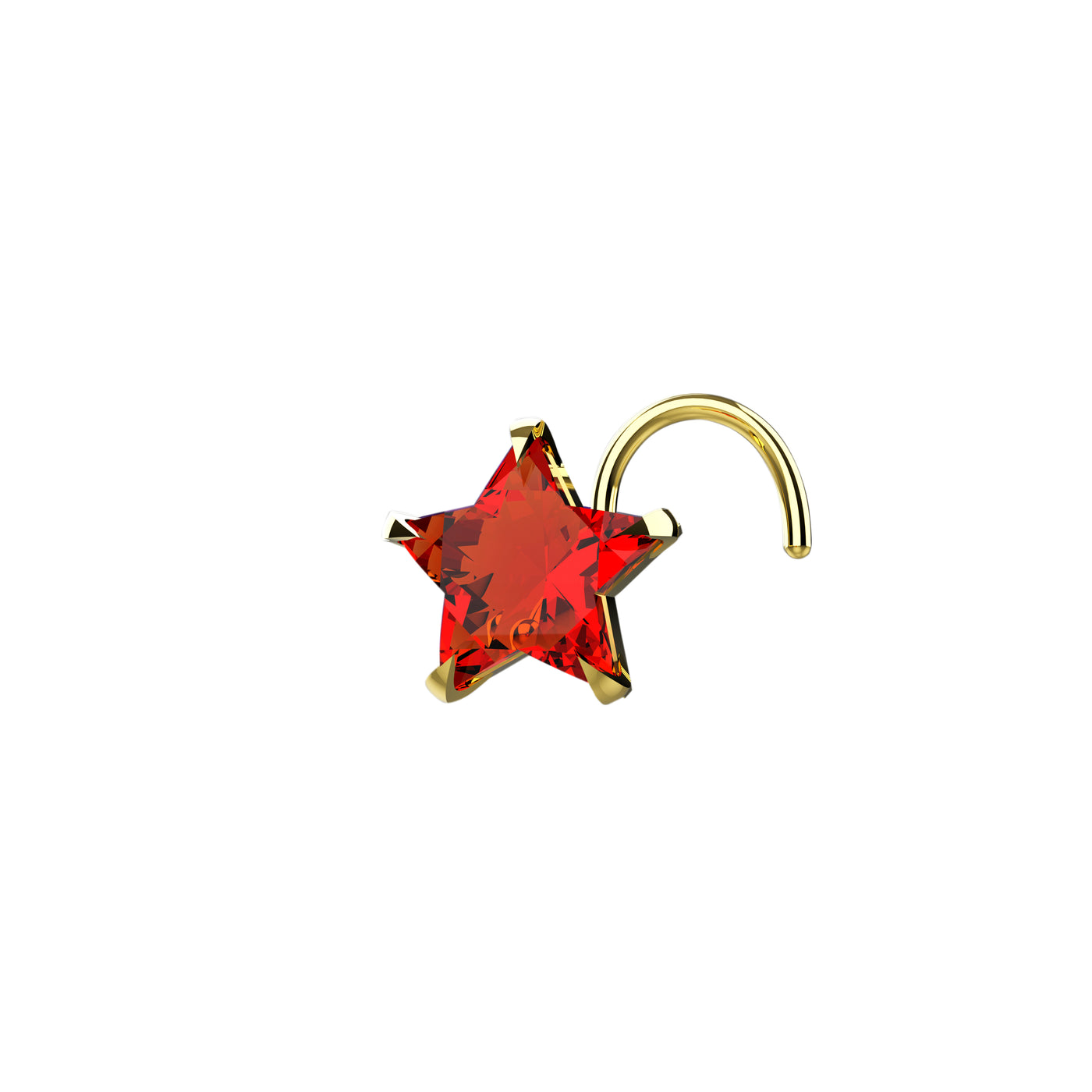 4MM Star Prong Nose Stud