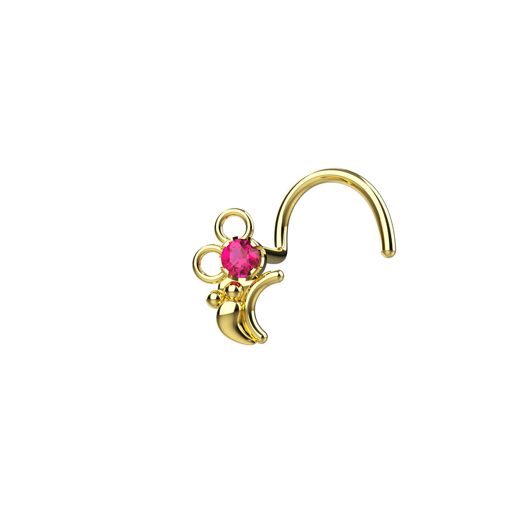 Gemstone nose stud