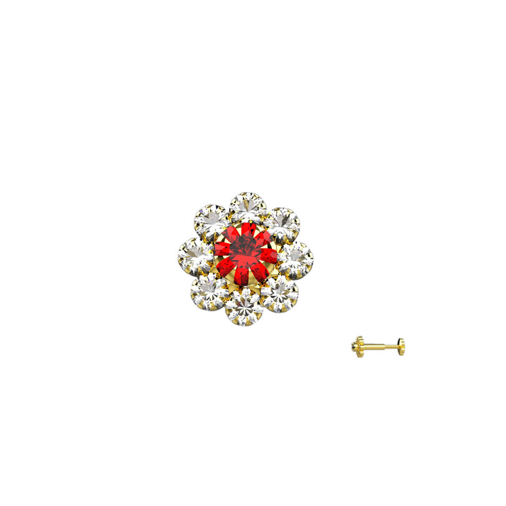 20G nose ring with back screw