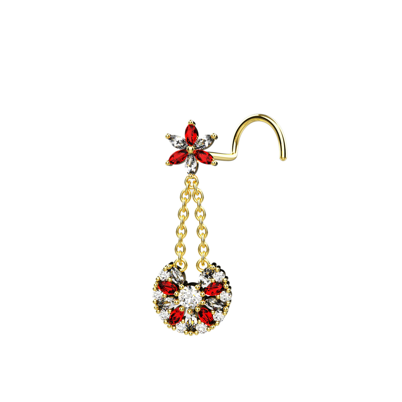 Daisy Cradle Dangle Nose Ring